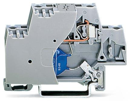 WAGO ELETTRONICA - Morsetto per componente.a due piani.con piastra terminale.grigio