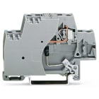 WAGO ELETTRONICA - Morsetto per componente.a due piani.con piastra terminale e connessione diretta alla guida DIN.grigio
