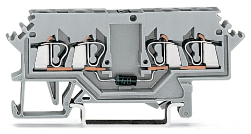 WAGO ELETTRONICA - Morsetto per componente.4 conduttori.con diodo 1N4007.grigio