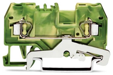 WAGO ELETTRONICA - Morsetto di terra per 2 conduttori.2,5 mm².adatto per applicazioni Ex e II.verde-giallo