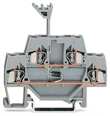 WAGO ELETTRONICA - Morsetto per componente.a due piani.con diodo 1N4007.grigio