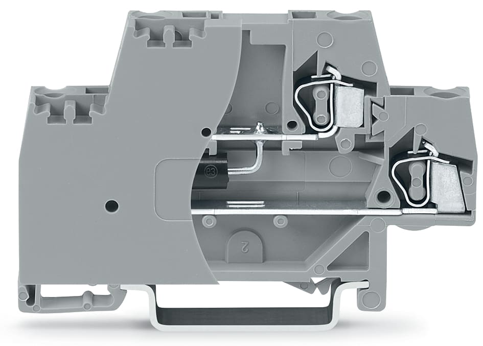 WAGO ELETTRONICA - Morsetto per componente.a due piani.con piastra terminale.grigio