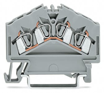 WAGO ELETTRONICA - Morsetto passante per 4 conduttori.2,5 mm².marcatura centrale.arancione 280-946