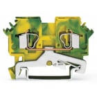 WAGO ELETTRONICA - Morsetto di terra per 2 conduttori.4 mm².adatto per applicazioni Ex e II.verde-giallo
