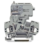 WAGO ELETTRONICA - Morsetto con fusibile per 2 conduttori.con portafusibile pivotante.con indicazione di fusibile guasto con luce al neon.grigio