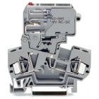 WAGO ELETTRONICA - Morsetto con fusibile per 2 conduttori.con portafusibile pivotante.per fusibile miniaturizzato 5 x 30 mm.grigio