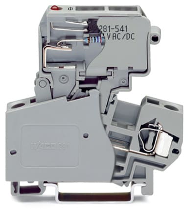 WAGO ELETTRONICA - Morsetto con fusibile per 2 conduttori.con portafusibile pivotante.per fusibile miniaturizzato 1/4 x 1 1/4 mm.grigio
