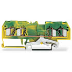 WAGO ELETTRONICA - Morsetto di terra per 4 conduttori.4 mm².adatto per applicazioni Ex e II.verde-giallo