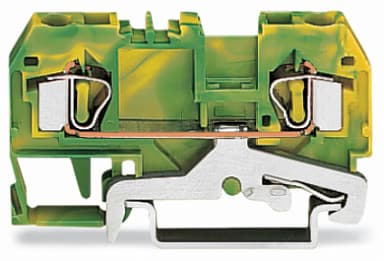WAGO ELETTRONICA - Morsetto di terra per 2 conduttori.4 mm².adatto per applicazioni Ex e II.verde-giallo