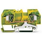 WAGO ELETTRONICA - Morsetto di terra per 2 conduttori.6 mm².adatto per applicazioni Ex e II.verde-giallo