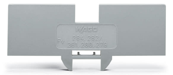 WAGO ELETTRONICA - Piastra di copertura di riduzione.spessore 1 mm.solo per morsetti per 2 conduttori 283-601.grigio