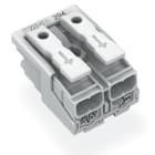 WAGO ELETTRONICA - Connettore per illuminazione.pulsante, esterno.senza contatto di terra.bianco