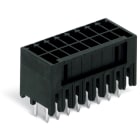 WAGO ELETTRONICA - Connettore maschio THR, 2 file.Pin a saldare 0,8 x 0,8 mm.dritto.nero