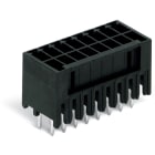 WAGO ELETTRONICA - Connettore maschio THT, 2 file.Pin a saldare 0,8 x 0,8 mm.dritto.nero 713-1405