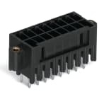 WAGO ELETTRONICA - Connettore maschio THR, 2 file.Pin a saldare 0,8 x 0,8 mm.dritto.nero 713-1409/117-000