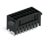 WAGO ELETTRONICA - Connettore maschio THT, 2 file.Pin a saldare 0,8 x 0,8 mm.dritto.nero 713-1418/037-000