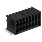 WAGO ELETTRONICA - Connettore maschio THT, 2 file.Pin a saldare 0,8 x 0,8 mm.angolato.nero 713-1431