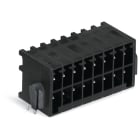 WAGO ELETTRONICA - Connettore maschio THR, 2 file.Pin a saldare 0,8 x 0,8 mm.angolato.nero