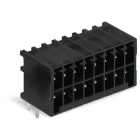 WAGO ELETTRONICA - Connettore maschio THR, 2 file.Pin a saldare 0,8 x 0,8 mm.angolato.nero