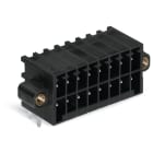 WAGO ELETTRONICA - Connettore maschio THT, 2 file.Pin a saldare 0,8 x 0,8 mm.angolato.nero 713-1438/107-000