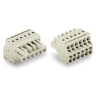 WAGO ELETTRONICA - Connettore femmina per 2 conduttori.Push-in CAGE CLAMP®.2,5 mm².grigio chiaro