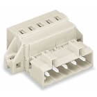 WAGO ELETTRONICA - Connettore maschio per 1 conduttore.CAGE CLAMP®.2,5 mm².grigio chiaro 721-602/019-000