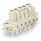 WAGO ELETTRONICA - Connettore femmina THT.dritto.Passo pin 5 mm.grigio chiaro
