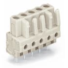 WAGO ELETTRONICA - Connettore femmina THT.dritto.Passo pin 5 mm.grigio chiaro