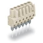 WAGO ELETTRONICA - Connettore femmina per morsetti per montaggio su guida.Pin 0,6 x 1 mm.dritto.grigio chiaro