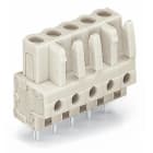 WAGO ELETTRONICA - Connettore femmina THT.dritto.Passo pin 5 mm.grigio chiaro 722-144