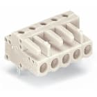 WAGO ELETTRONICA - Connettore femmina THT.angolato.Passo pin 5 mm.grigio chiaro 722-236