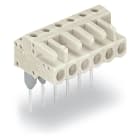 WAGO ELETTRONICA - Connettore femmina per morsetti per montaggio su guida.Pin 0,6 x 1 mm.angolato.grigio chiaro