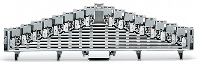 WAGO ELETTRONICA - Morsetto a 8 livelli per matrice di ripartizione.senza clip di bloccaggio.un potenziale per livello.bianco 727-122/004-000