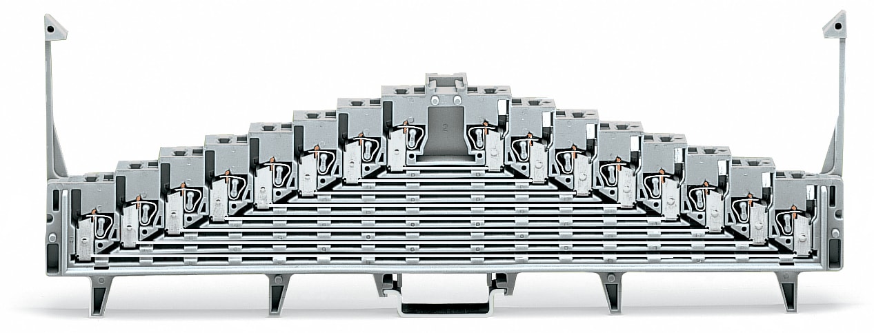 WAGO ELETTRONICA - Morsetto a 8 livelli per matrice di ripartizione.con clip di bloccaggio.un potenziale per livello.grigio