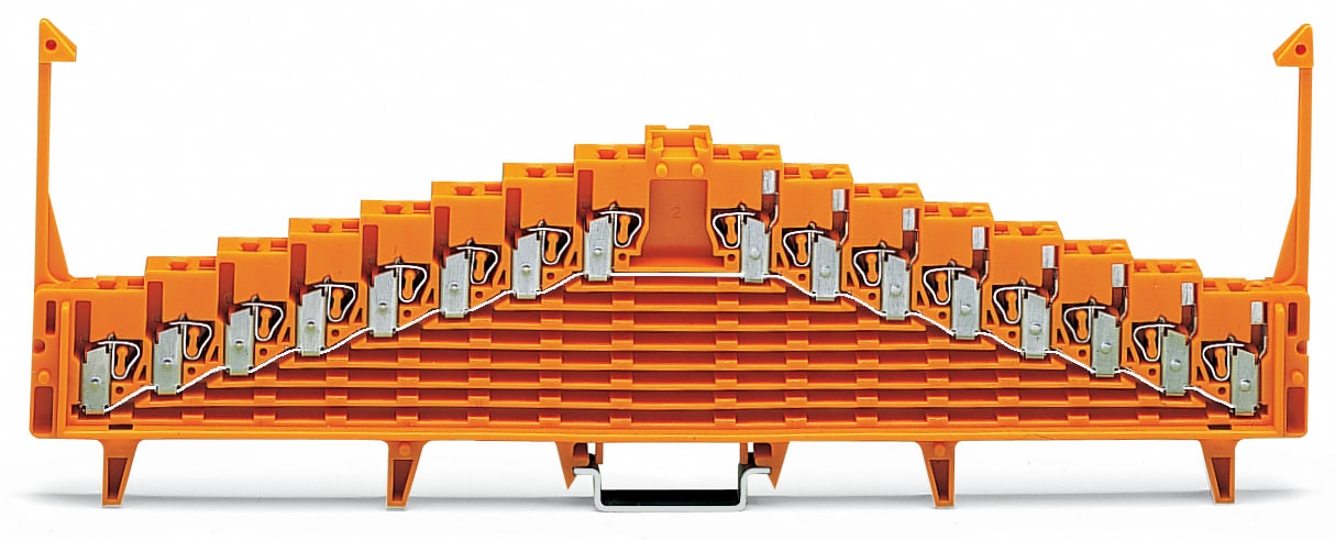 WAGO ELETTRONICA - Morsetto a 8 livelli stesso potenziale.con clip di bloccaggio.tutte le unità di connessione sono con ponticello di comunicazione interno.grigio chiaro