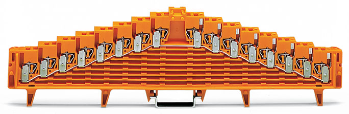 WAGO ELETTRONICA - Morsetto a 8 livelli stesso potenziale.senza clip di bloccaggio.tutte le unità di connessione sono con ponticello di comunicazione interno.grigio chia 727-138/003-000