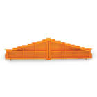 WAGO ELETTRONICA - Piastra terminale a 8 piani.marcatura: h-g-f-e-d-c-b-a--a-b-c-d-e-f-g-h.spessore 7,62 mm.grigio chiaro