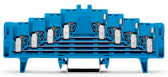 WAGO ELETTRONICA - Morsetto a 4 livelli per matrice di ripartizione.senza clip di bloccaggio.un potenziale per livello.blu 727-224/024-000