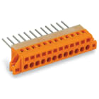 WAGO ELETTRONICA - Morsetto passaparete.Connessione wire-wrap/conduttore.Spessore piastra: 1,5 mm.arancione