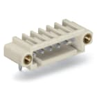 WAGO ELETTRONICA - Connettore maschio THT.Pin a saldare 1,0 x 1,0 mm.angolato.grigio chiaro 734-176/108-000