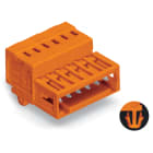WAGO ELETTRONICA - Connettore maschio per 1 conduttore.CAGE CLAMP®.1,5 mm².arancione
