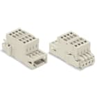 WAGO ELETTRONICA - Morsettiera combi per 2 conduttori.Protetto al 100% contro l'inversione di polarità.1,5 mm².grigio chiaro