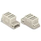 WAGO ELETTRONICA - Morsettiera combi per 2 conduttori.Protetto al 100% contro l'inversione di polarità.1,5 mm².grigio chiaro