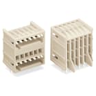 WAGO ELETTRONICA - Connettore maschio THT due piani.Pin a saldare 1,0 x 1,0 mm.angolato.grigio chiaro 734-402/001-000