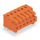 WAGO ELETTRONICA - Connettore femmina THT.angolato.Passo pin 3,81 mm.arancione