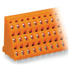 WAGO ELETTRONICA - Morsetto per circuito stampato a tre piani.2,5 mm².Passo pin 7,62 mm.arancione