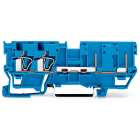 WAGO ELETTRONICA - Morsetto di base per 2 conduttori/2 pin.per guida DIN 35 x 15 e 35 x 7,5.4 mm².blu
