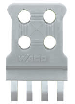 WAGO ELETTRONICA - Piastrina antistrappo.per connettori maschio e femmina.monopezzo.grigio