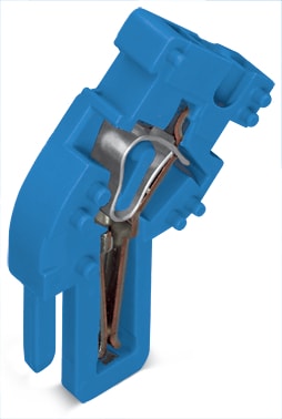 WAGO ELETTRONICA - Modulo terminale per connettore femmina 1 conduttore angolato.CAGE CLAMP®.4 mm².blu 769-515/000-006