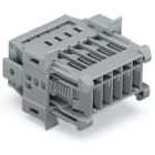 WAGO ELETTRONICA - Connettore maschio per 1 conduttore.CAGE CLAMP®.4 mm².grigio